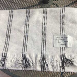 White and Black Striped Throw Blanket The adventure challenge